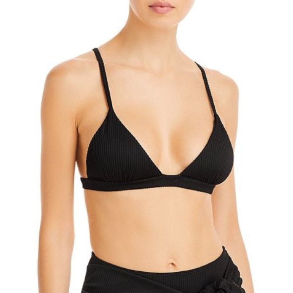 Nwt Alexandra Miro sienna black ribbed bikini top